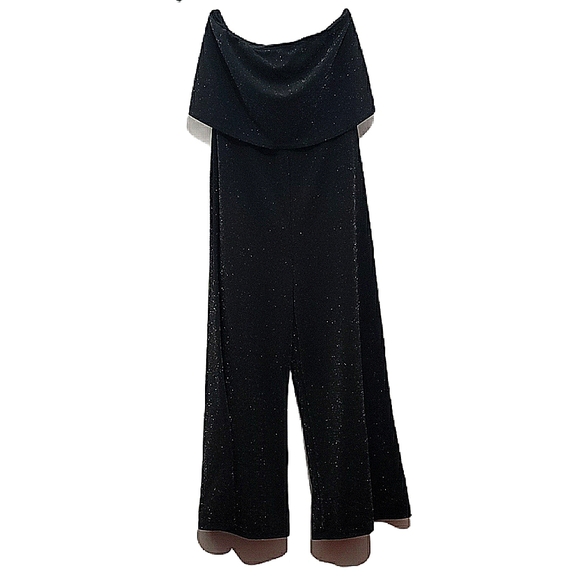 Sunset & Spring Black Metallic Strapless Jumpsuit - Picture 2 of 6